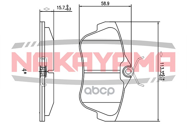 

Комплект тормозных колодок NAKAYAMA HP8458NY