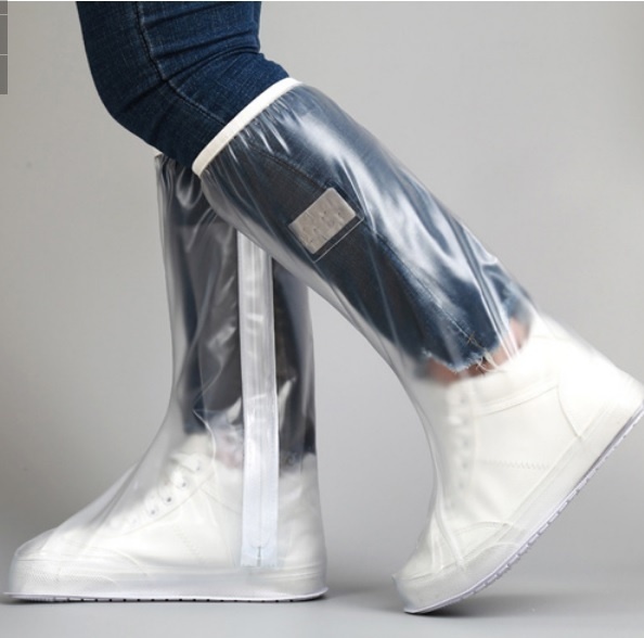 фото Высокие бахилы-чехлы для обуви от дождя прозрачные xxxl fulmar