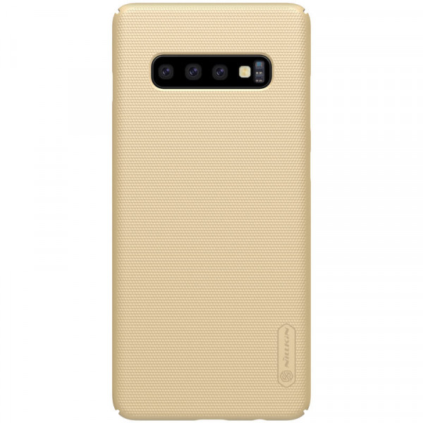 фото Чехол nillkin matte для samsung galaxy s10+ gold