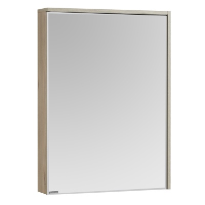 Зеркальный шкаф Акватон Стоун 60 сосна арлингтон, с подсветкой распашной шкаф александрия сосна санторини светлая глубина 604 мм без зеркала