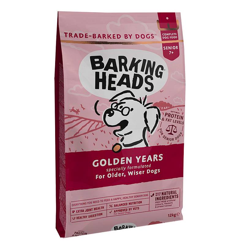 фото Сухой корм для собак barking heads golden years, для пожилых, курица, рис, 12кг