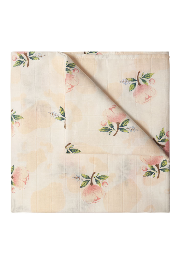 

Пеленка Сонный гномик муслин розы, Розы