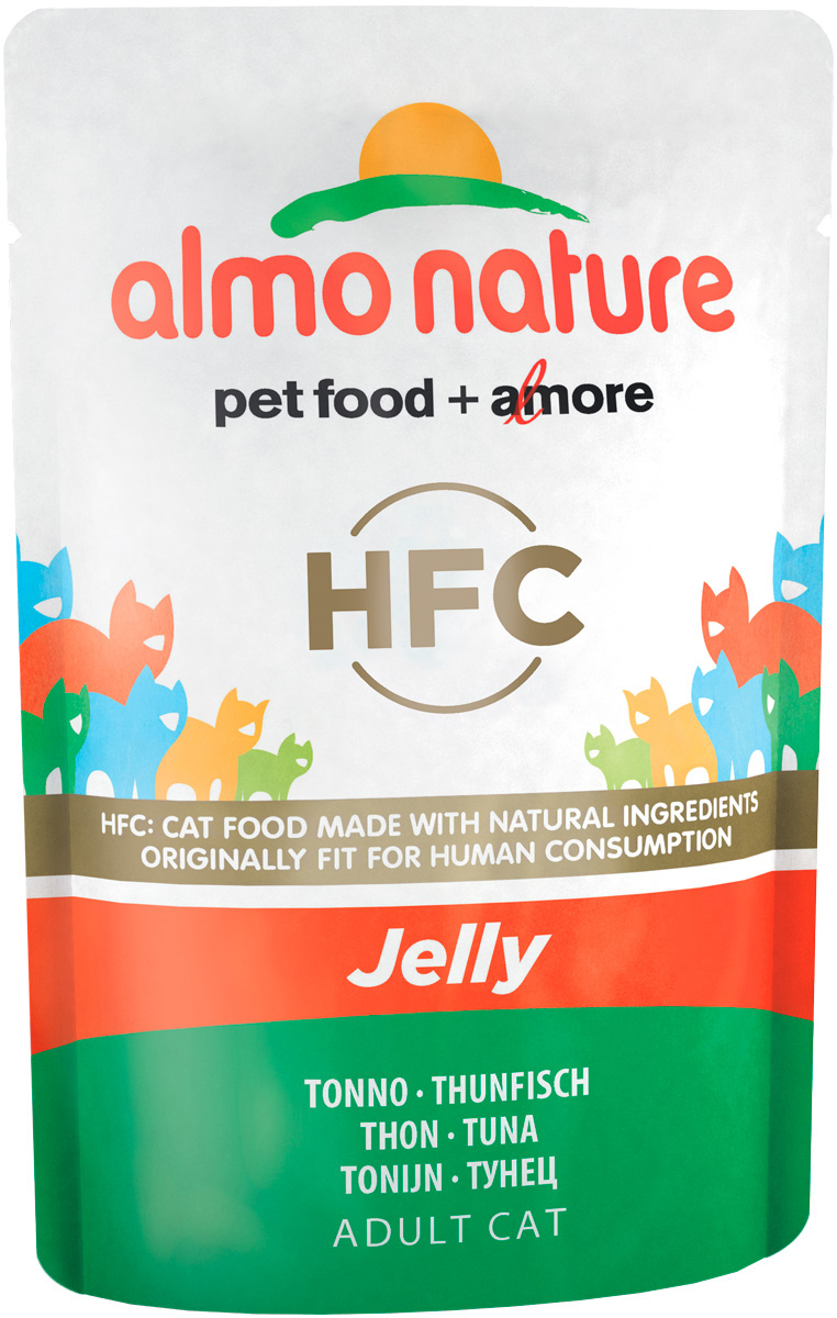 фото Влажный корм для кошек almo nature hfc jelly, тунец, 24шт по 55г