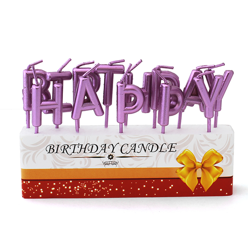 фото Набор свечей для торта diligence party с днем рождения! розовый