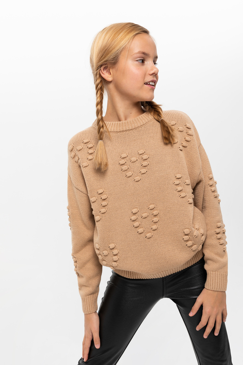 

Джемпер детский Sela цв. бежевый р.134, 8110506400