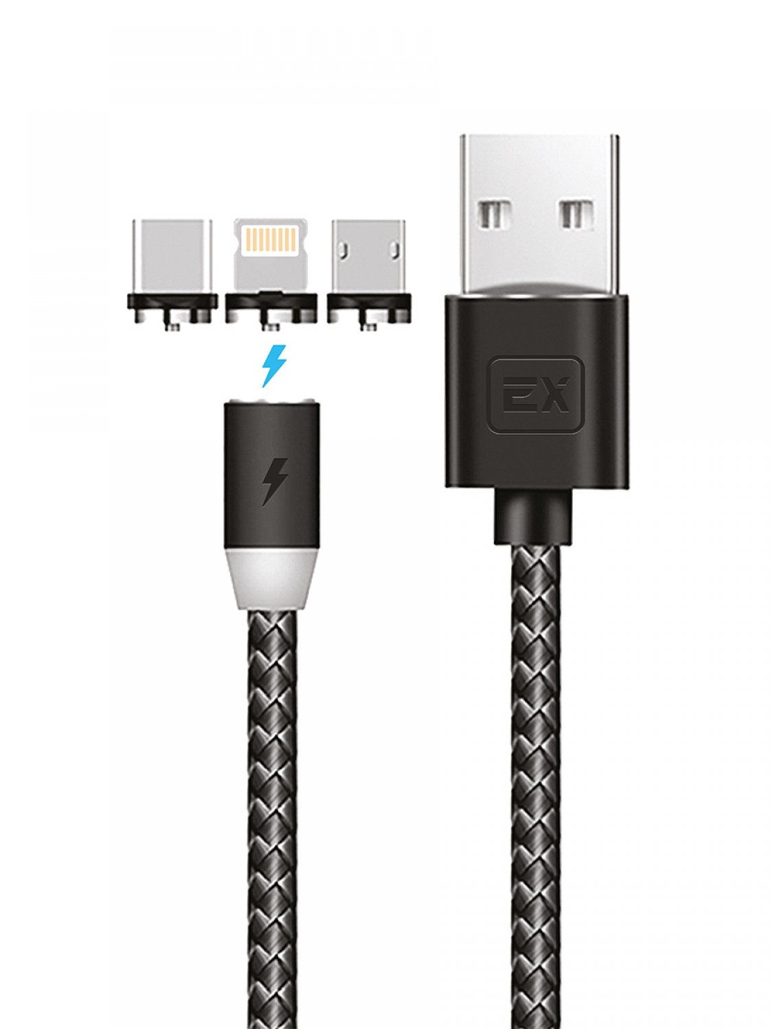 фото Кабель exployd ex-k-788 multi usb-ip+micro+type-c exployd magnetic classic 1m black