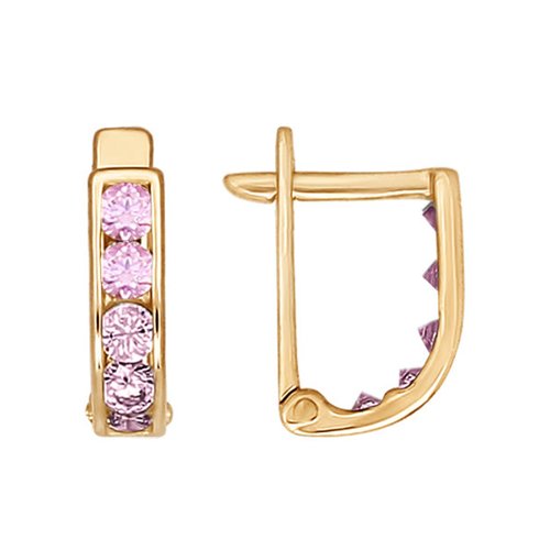 

Серьги женские из золота SOKOLOV 021501, фианит, 021501