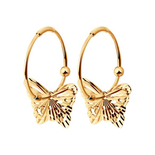 

Серьги конго из желтого золота SOKOLOV 021327, 021327