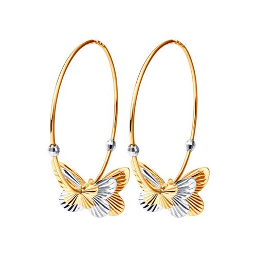 

Серьги конго из желтого золота SOKOLOV 020693, 020693