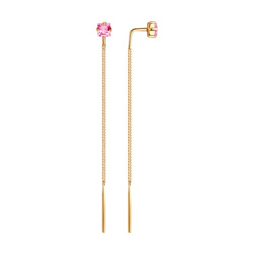 

Серьги женские из золота SOKOLOV 020607, фианит, 020607