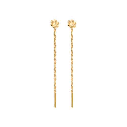 

Серьги продевки из желтого золота SOKOLOV 020598, 020598
