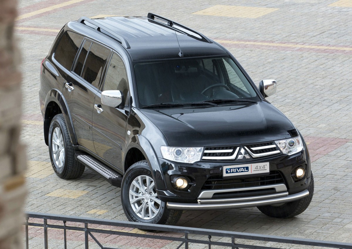 фото Пороги на авто "bmw-style круг" rival mitsubishi pajero sport ii 2008-2016, d173al.4003.1