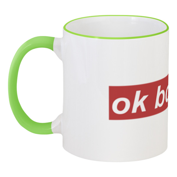 

Кружка Printio с цветной ручкой и ободком Ok boomer