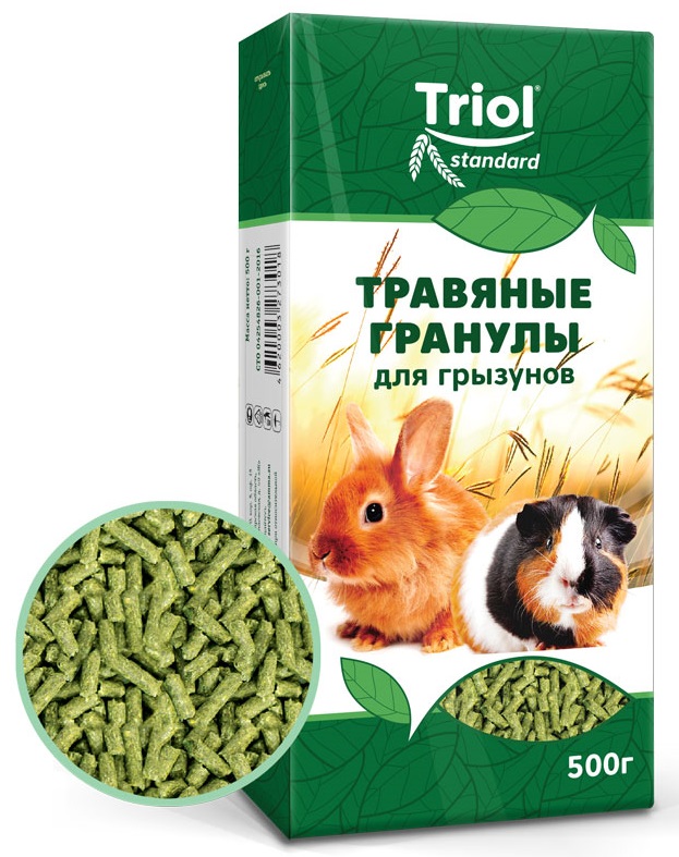 

Сухой корм для грызунов Triol Травяные гранулы, 500 г