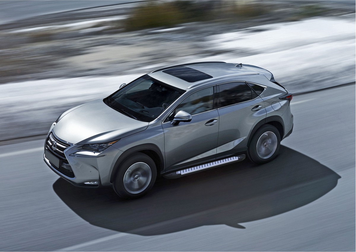 фото Пороги на автомобиль "bmw-style круг" rival для lexus nx 2014-2017, 173 см, d173al.3202.1