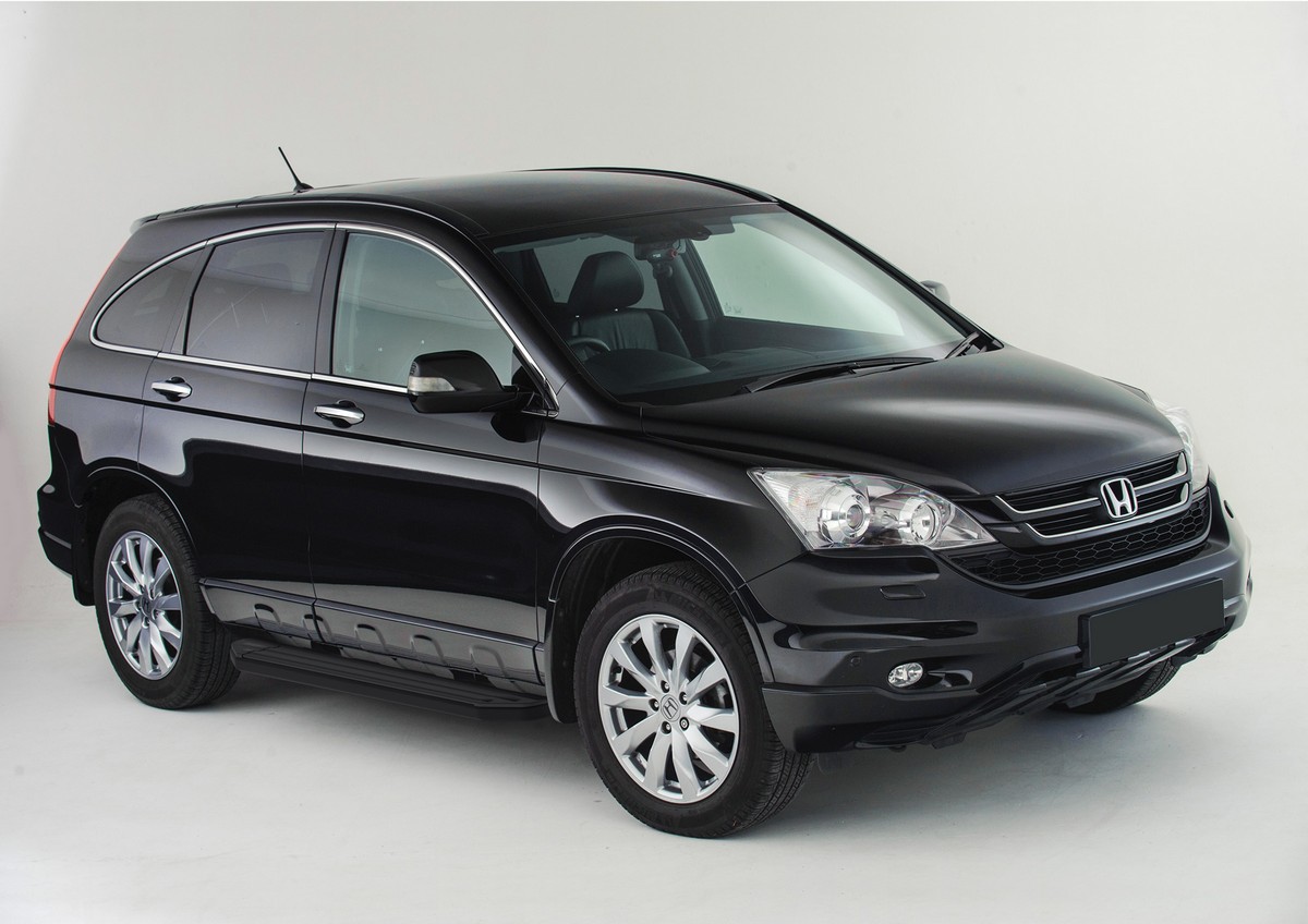 фото Пороги на автомобиль "premium-black" rival для honda cr-v iii 2007-2012, a173alb.2101.1