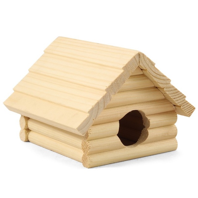 Домик для мелких грызунов Homepet, деревянный, 13x13,5x10 см
