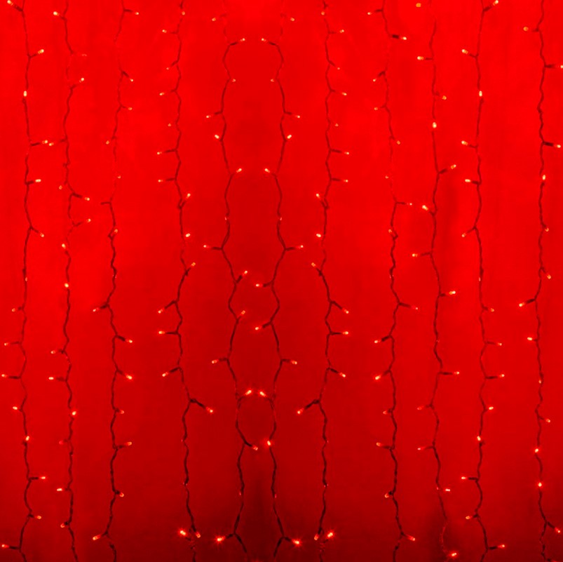 фото Световой занавес neon-night 885124 235-302-6 2х1,5 м красный