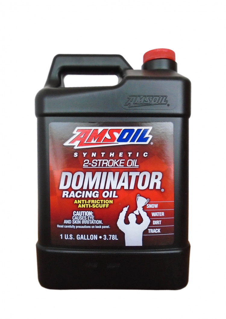 фото Моторное масло для 2-такт amsoil dominator® synthetic 2-stroke racing oil (3,78л)