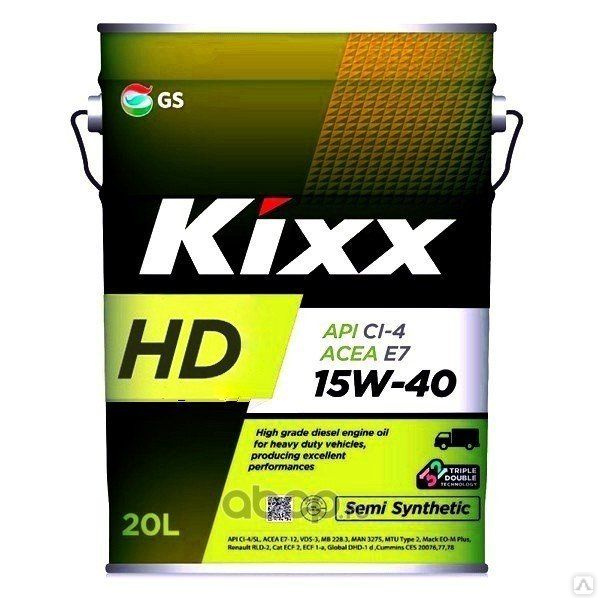 

Моторное масло Kixx HD CI-4/E7 15W40 20 л, HD CI-4/E7
