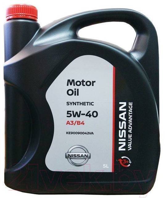 фото Nissan ke90090042va моторное масло nissan va motor oil 5w40 синтетическое 5 л ke900-90042v