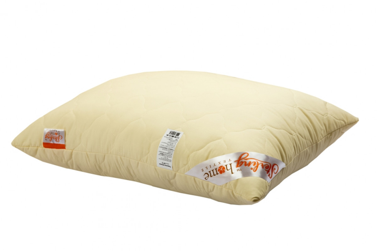 Подушка для сна Sterling Home Textile пс70п/пг силикон, пух искуственный 70x70 см