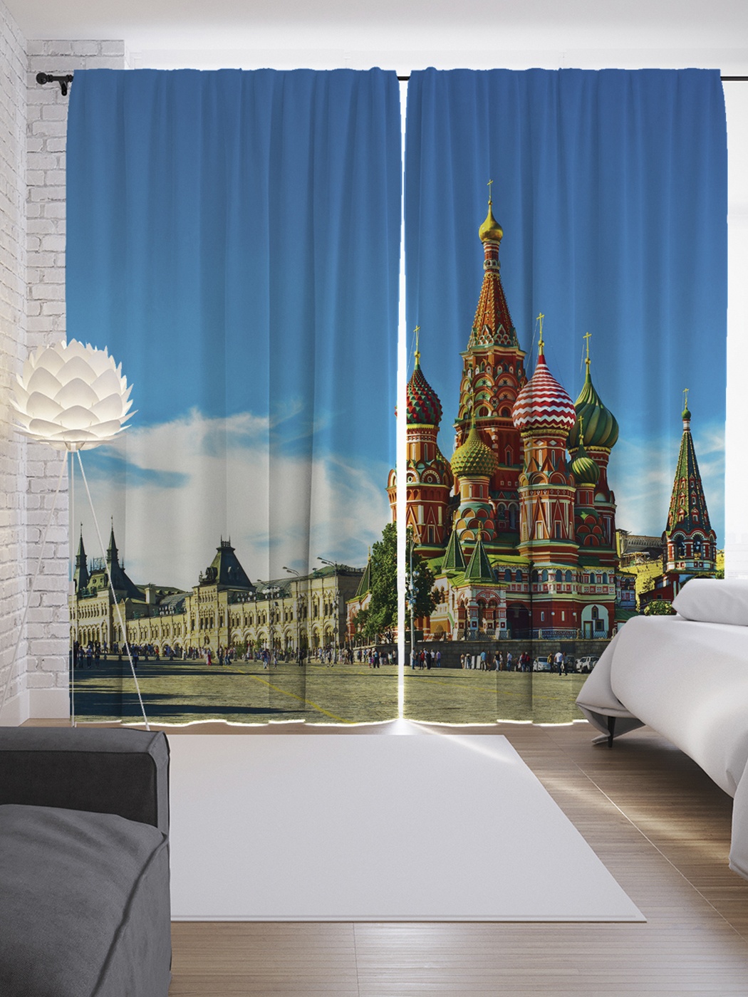 

Шторы с фотопечатью "Кремль" из сатена, 290х265 см