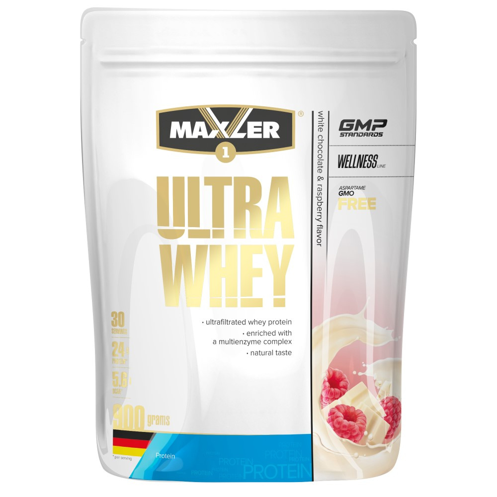 фото Протеин maxler ultra whey, 900 г, white chocolate & raspberry