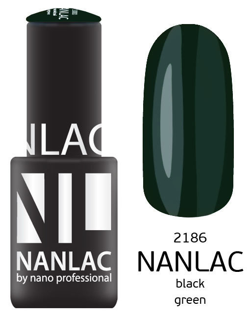 фото Гель лак nano professionalnl 2186 black green 6 мл 533