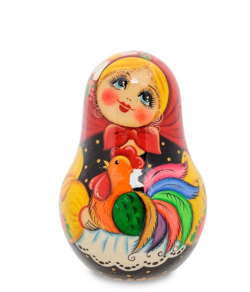 

Неваляшка Art East, Анастасия с петухом, 11 см, Желтый;красный;черный