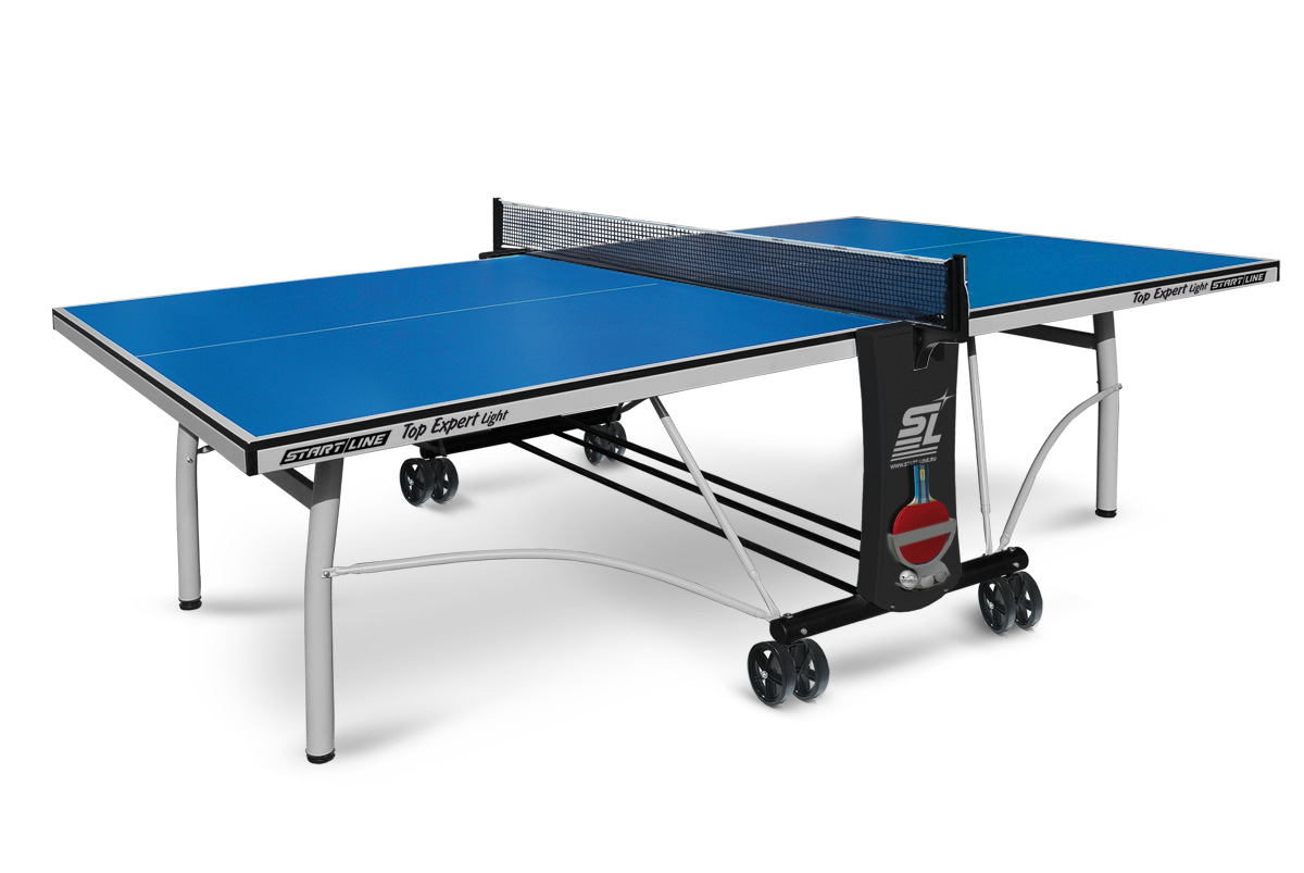 фото Теннисный стол start line top expert light синий/серый, с сеткой