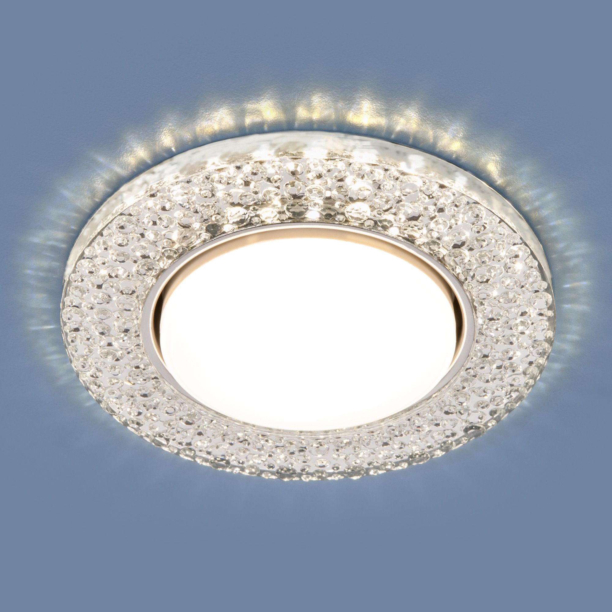 фото Встраиваемый точечный светильник с led подсветкой elektrostandard 3029 gx53