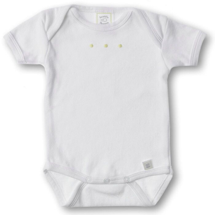 

Боди с коротким рукавом SwaddleDesigns White w/KW Dots, размер 62, SD-200KW