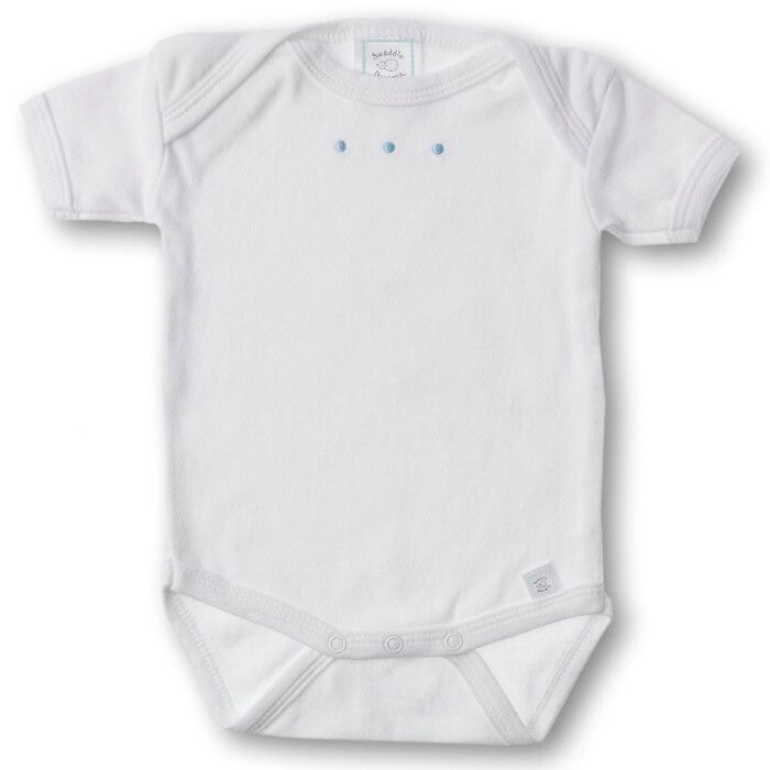 

Боди с коротким рукавом SwaddleDesigns White w/PB Dots, размер 62, SD-200PB