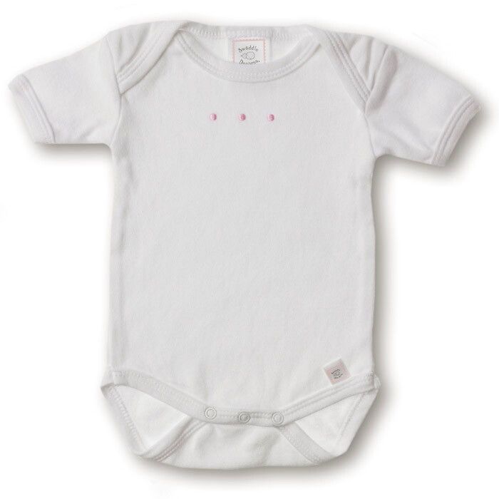 

Боди с коротким рукавом SwaddleDesigns White w/PP Dots, размер 68, SD-200PP