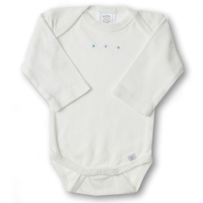 

Боди с длинным рукавом SwaddleDesigns Lt Blue w/PB Dots, размер 68, SD-215PB
