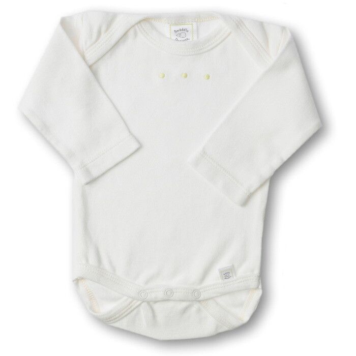 

Боди с длинным рукавом SwaddleDesigns Organic Ivory w/KW Dots, размер 68, SD-221KW