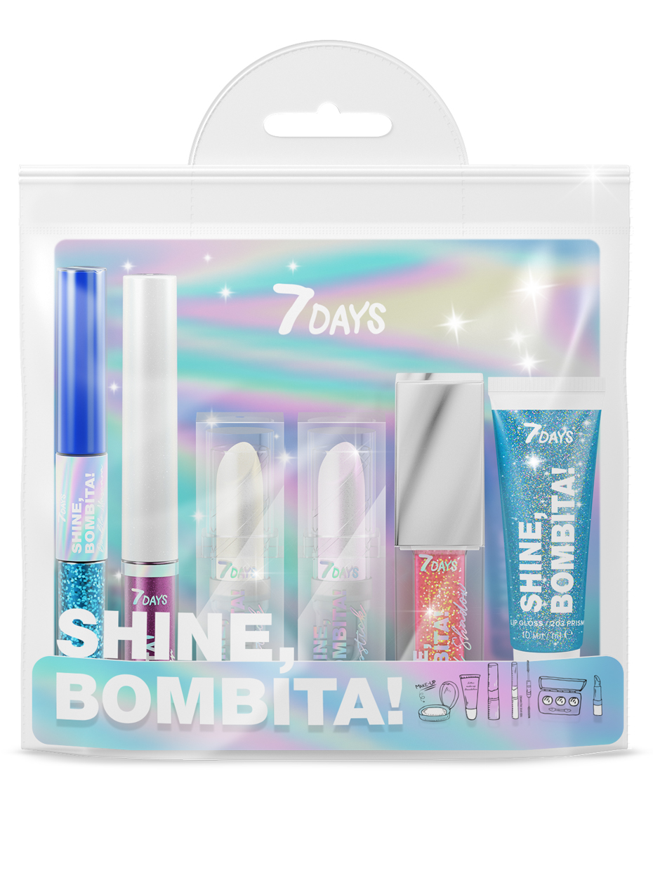 фото Подарочный набор для макияжа, косметичка 7days shine, bombita! / №4 miracle, 6 средств