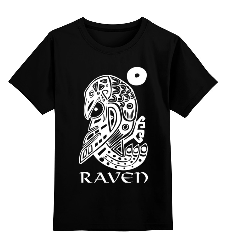

Детская футболка Printio Raven brand цв.черный р.140, 0000000769815
