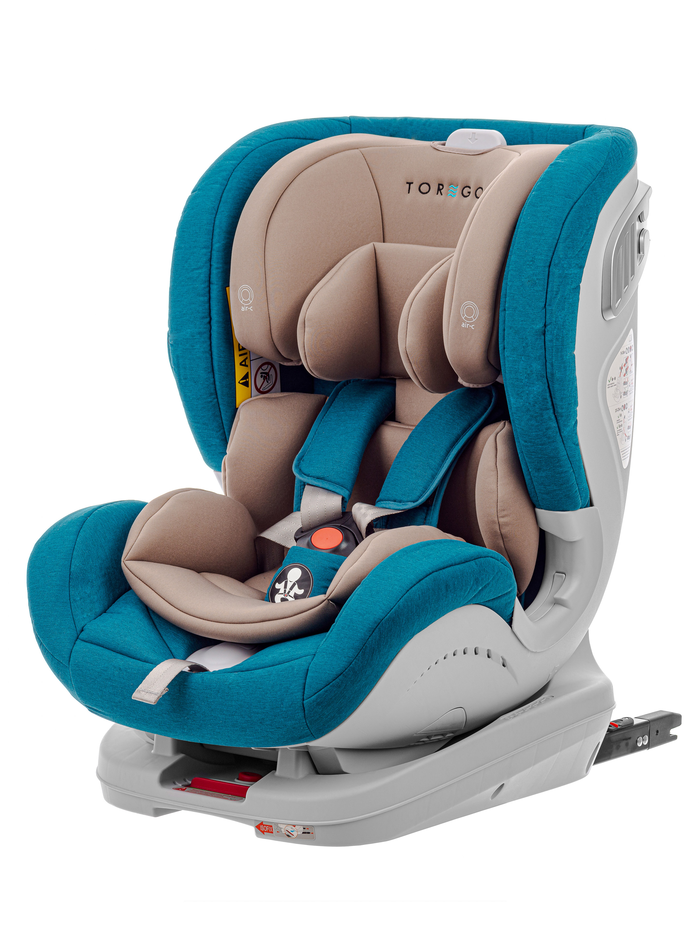 фото Автокресло torego drive isofix цв.бирюзовый гр.0/1/2