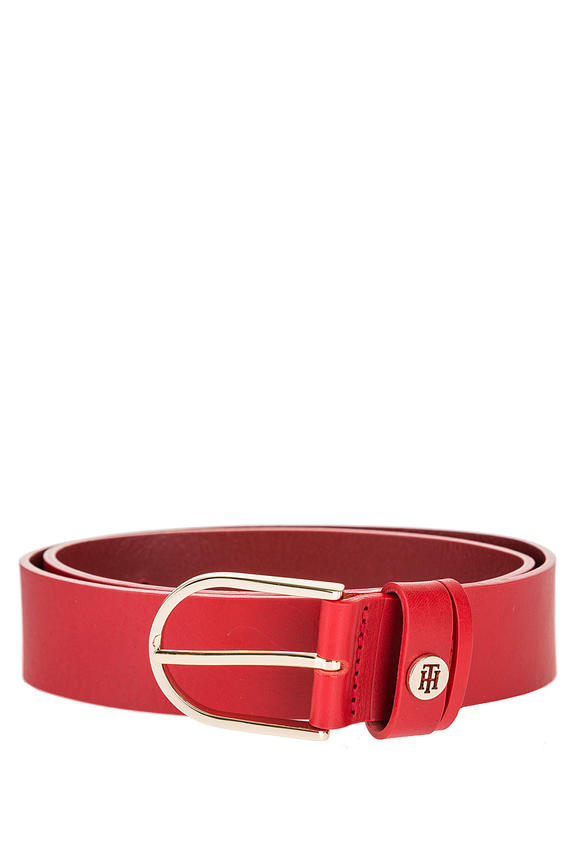 

Кожаный ремень Tommy Hilfiger красного цвета, 80см (40), Красный, AW0AW07660