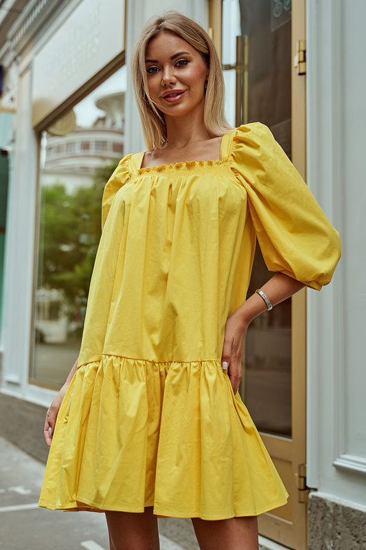 фото Платье женское avemod av 977 желтое 48