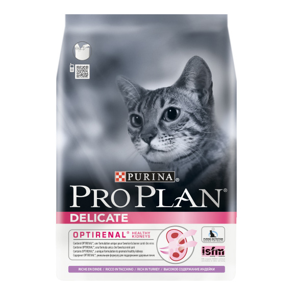 фото Сухой корм для кошек pro plan delicate optirenal, индейка, 1,5кг