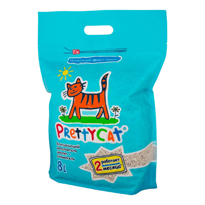 фото Впитывающий наполнитель для кошек prettycat aroma fruit глиняный, 4 кг, 8 л