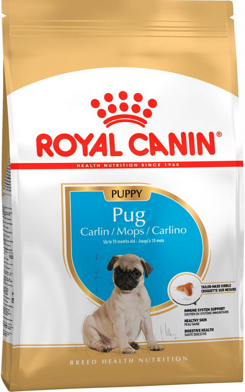 фото Сухой корм для щенков royal canin pug junior, птица, 1.5кг