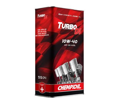 фото 9504 chempioil turbo di 10w-40 (a3 b3) 5 л. (metal) полусинтетическое моторное масло 10w40