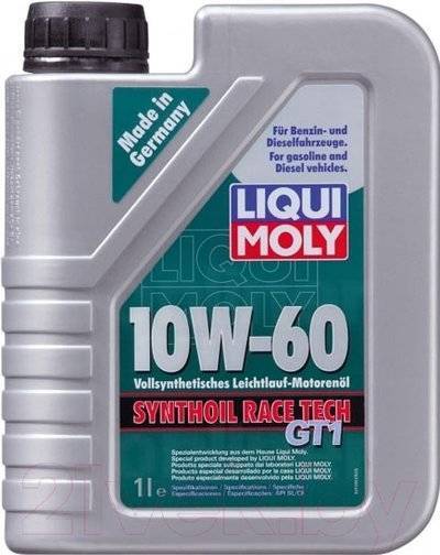 фото Моторное масло liqui moly synthoil race tech gt1 10w60 1 л