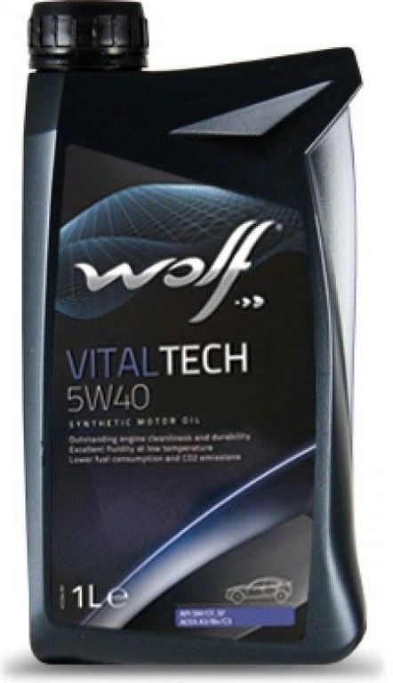 фото Wolf моторное масло синтетическое "vitaltech gas 5w-40", 1л