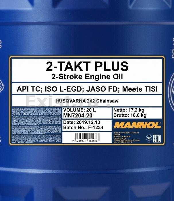 Моторное масло Mannol 2-Takt Plus 20W50 10л