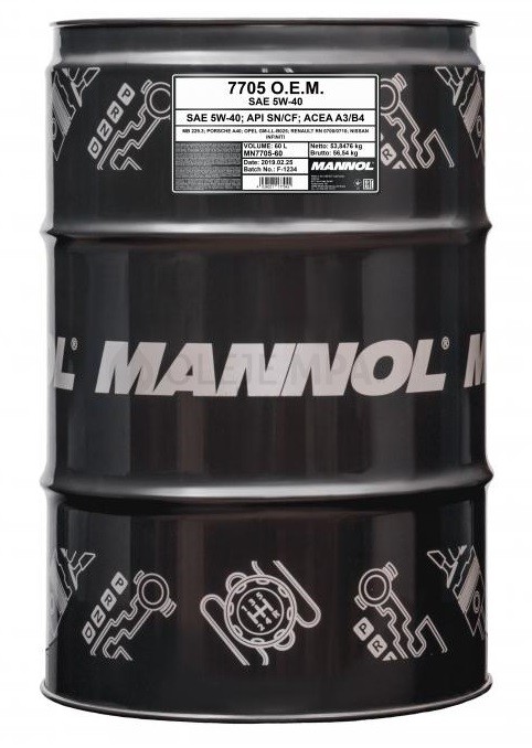 Моторное масло Mannol O.E.M. For Korean Cars 5W30 20 л